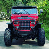 LJ, TJ, YJ, CJ7, CJ8 Stubby Bumper with Grill Hoop